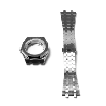 41 мм Изящни детайли Корпус часа от неръждаема стомана, каишка за часовник с механизъм NH35 / NH36 /4R36