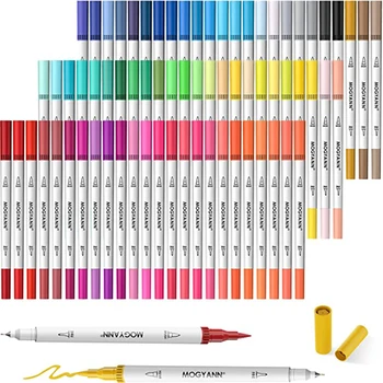 Двойна четка, маркери, 72 цвят, художествена маркерная четка и тънък връх, художествени маркери за оцветяване за децата, за награда-книжка за оцветяване за възрастни, стоки за бродерия