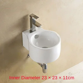 Малкият умивалник Стенен монтаж с мивка и тоалетна домакински малка мивка мини-таз дължина, 28 ширина 35