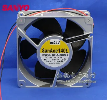 Нов и 109L1424H503 14050 14 см, 140 мм, 24 0.6 A Аксиален вентилатор за охлаждане алуминиева рамка за SANYO 140*140*50 мм