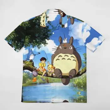 Tonari No Totoro (Моят съсед Тоторо), класически тениски от Куинсланд, костюм, риза с къси ръкави, висококачествен пазаруване, размерът на САЩ
