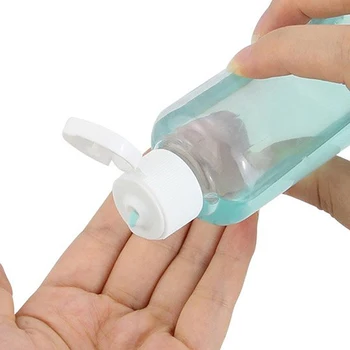 5 бр., 50 мл, е прозрачна пластмасова бутилка за вода във формата на мида, кристално чиста флип-надолу преносима флип-надолу бутилка 5 бр., 50 мл, е прозрачна пластмасова бутилка за вода във формата на мида, кристално чиста флип-надолу преносима флип-надолу бутилка 1