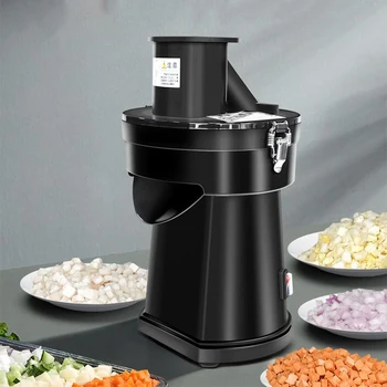 Автоматична машина за нарязване на зеленчуци и моркови, търговска електрически нож, машина за нарязване на кубчета картофи, зеленчуци робот 220 В