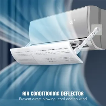 Дефлектор климатик Универсална регулируема плъзгаща ветрозащитная панел на климатика е с вентиляционным отвор за домашния офис