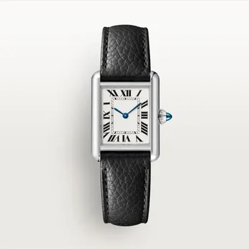 Топ елита на марката, оригиналното качество, японски механизъм, Reloj Mujer, модни дамски прости кварцови часовници с кожени квадратна майкой