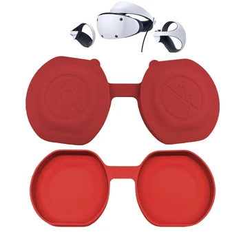 Подходящ за очила Sony PSVR2, удебелена силиконова защитния капак, капак на обектива за аксесоари за Play Station VR2, здрава моющаяся