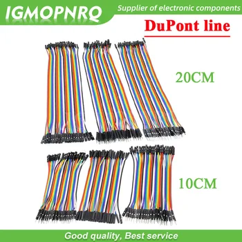 120шт 10 см 20 см линия Dupont мъж към мъж + мъж към една жена и от жена до жена свързващ проводник Dupont кабел за Arduino сам kit
