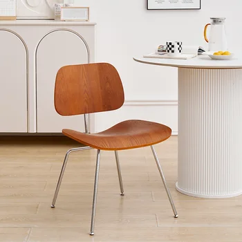 JOYLIVE Home Трапезария стол от масивно дърво в скандинавски стил, мебели за хол, трапезария, стол без подлакътници и облегалка, модерен прост стол за почивка