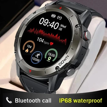 Новите умни часовници за мъже, Bluetooth-предизвикателство, открит 400 ма, фитнес гривна, часовник за измерване на кръвно налягане, водоустойчив смарт-часовник с голям дисплей, IP68