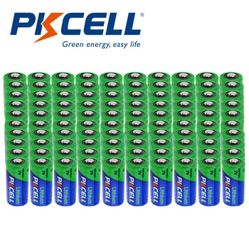 100ШТ Pkcell cr123a lithium 3V Литиева Батерия Li-MnO2 Батерии Лампите са Равни CR123 123A CR17345 KL23a VL123A DL123A 5018LC EL123AP