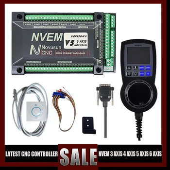 Най-новият комплект контролер Nvem/Nvum с ЦПУ Mach3 Система за управление на 3/4/5/6 Axial такса за управление + Цифров дисплей Mpg Ръкохватката