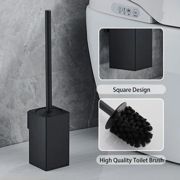 Държач за тоалетна четка от неръждаема стомана, за стена, за баня, окачена, за почистване на тоалетната чиния, инструменти за подобряване на тоалетна Държач за тоалетна четка от неръждаема стомана, за стена, за баня, окачена, за почистване на тоалетната чиния, инструменти за подобряване на тоалетна 1