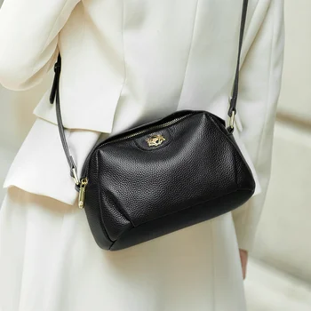 Нова оригинална супер мека дамска чанта за през рамото от естествена кожа ръчно изработени, модни чанти на рамо #YC315