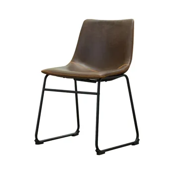 Мебели за Раундхилла Lotusville Ретро маса за хранене, стол от изкуствена кожа - комплект от 2 22,25x18,50x31,50 инча