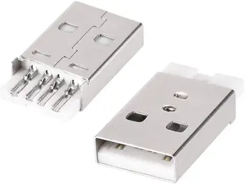 30 бр. конектор USB 2.0 тип A, 4-пинов адаптер за ремонт със завъртане на 180 градуса