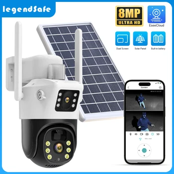 LegendSafe Външна 4MP 2K слънчева Wifi камера PIR Откриване на движение за Защита на сигурността 10400 mah Акумулаторна батерия камера