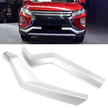 2 бр. автомобилен стайлинг Предната противотуманная фаровете на Капака лампи Украса украса за Mitsubishi Eclipse Cross 2018 ABS пластмаса хром