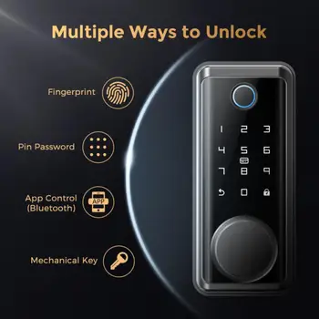 Sasha Bluetooth Съвместим мобилен отключване на пръстови отпечатъци, на Магнитни парола Временна парола интелигентна система за заключване на вратите без ключ Sasha Bluetooth Съвместим мобилен отключване на пръстови отпечатъци, на Магнитни парола Временна парола интелигентна система за заключване на вратите без ключ 2