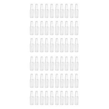 60 бр. прозрачни празни бутилки-опаковки от 50 мл, пластмасов мини контейнер за еднократна употреба, Празните козметични контейнери 60 бр. прозрачни празни бутилки-опаковки от 50 мл, пластмасов мини контейнер за еднократна употреба, Празните козметични контейнери 0