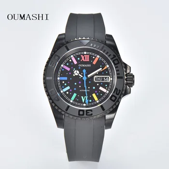 2023 Нови Мъжки Луксозни Автоматични Механични Часовници OUMASHI от Неръждаема Стомана, Водоустойчив Мъжки Автоматичен Часовник Reloj Hombre