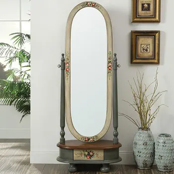 Голямо декоративно огледало за цялото тяло, тоалетка за грим, дълго стенно огледало за душ, козметично деко, монтиране на украса за дома YX50DM