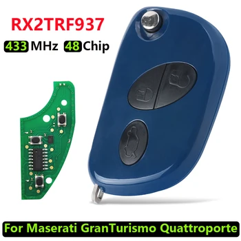 За Maserati Grantismo Quattroporte 2005-2011 Флип Дистанционно ключ FCCID RX2TRF937 (ВТОРИЧЕН пазар) 433 Mhz 48Chip CN089004