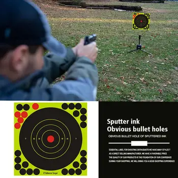 Самозалепващи реактивна мишена за стрелба с хартия за заключване, етикети за обучение на лов, аксесоари O8S0