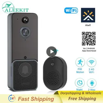 1/2/3ШТ WiFi видео домофон интелигентен звънец безжичен видео домофон открит Wifi умен дом безжичен звънец звънец