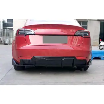 ABS Carbon Look Авто Дифузер За Устни Задна Броня, Задни, Странични Сплитери за Tesla, Модел 3 2017, Заден Спойлер, Престилки, Механизация, Автомобилен Стайлинг ABS Carbon Look Авто Дифузер За Устни Задна Броня, Задни, Странични Сплитери за Tesla, Модел 3 2017, Заден Спойлер, Престилки, Механизация, Автомобилен Стайлинг 5