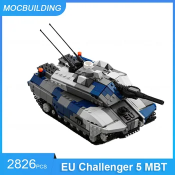 MOC Строителни Блокове EU Challenger 5 Основният Модел на Боен Танк САМ Събрание Тухли Военно Образование Дисплей Детски Играчки, Подаръци 2826 бр.