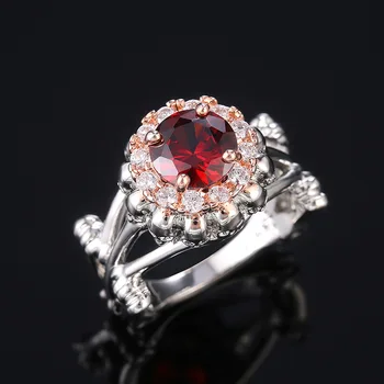 Черепа на скелет, богемное пръстен с инкрустиран червен кристал, женски пръстен, модерно австрийското пръстен с инкрустиран от планински кристал, аксесоари за партита, бижута Черепа на скелет, богемное пръстен с инкрустиран червен кристал, женски пръстен, модерно австрийското пръстен с инкрустиран от планински кристал, аксесоари за партита, бижута 3