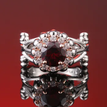 Черепа на скелет, богемное пръстен с инкрустиран червен кристал, женски пръстен, модерно австрийското пръстен с инкрустиран от планински кристал, аксесоари за партита, бижута Черепа на скелет, богемное пръстен с инкрустиран червен кристал, женски пръстен, модерно австрийското пръстен с инкрустиран от планински кристал, аксесоари за партита, бижута 4