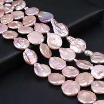 Мъниста от естествени перли с кръгла форма, култивирани сладководни лилаво перли за бижута, колие