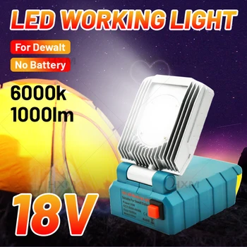 Супер идеална led лампа с една литиева батерия с мощност 10 W подходящ за интерфейс батерии 18v DeWalt 6000 К-1000лм