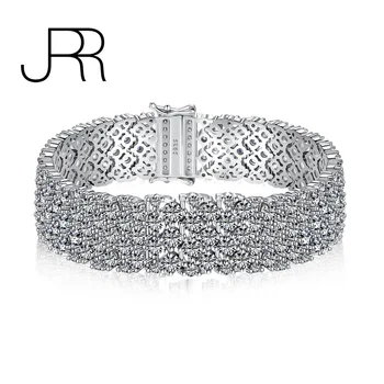 JRR Висококачествено сребро 925 проба, луксозен скъпоценен камък, женски сватбена вечеря, красива гривна за момичета, бижута подарък