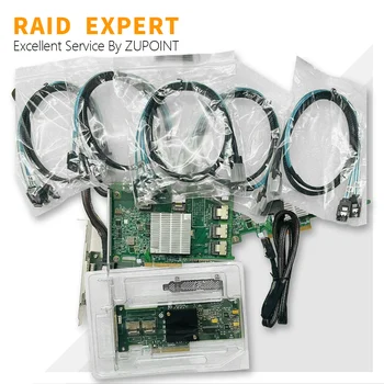 Карта на RAID-контролер ZUPOINT LSI 9211-8и 6 Gbit/s SAS SATA PCI E HBA IT Mode + карта за разширяване на 03X3834 на 20 порта + кабел SFF8087 за SATA