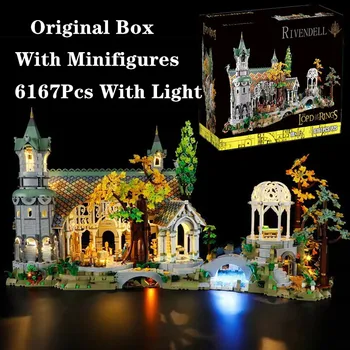2023 Нова оригинална кутия Rivendel Elven 10316 с фигурки на Средновековни замъка блокове, модел сцени от филма, подарък за рожден ден, подарък за Коледа, играчка