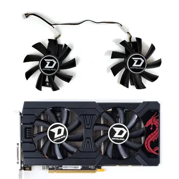 Dataland маркова новост 87 мм GA92B2U GA92S2U GPU вентилатор за охлаждане на PowerColor Radeon Red Dragon RX 570 двойна графики на вентилатора за охлаждане на