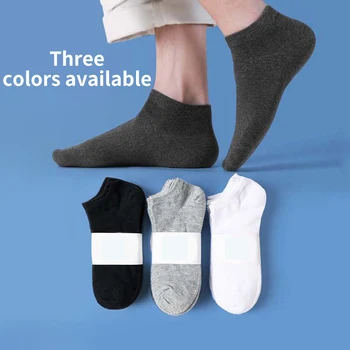 Мъжки чорапи памучни чорапи, чорапи до глезена обикновена дишащи чорапи, къси чорапи лодка чорапи на едро в наличност