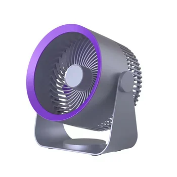 Електрически вентилатор 4000 mah, акумулаторна вентилатори за циркулация на въздуха, лятно охлаждане, походный вентилатор, преносим климатик, сив