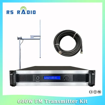 На предавателя FM предаване на мощност 600 W с кабел и антенным комплект за радио radiu