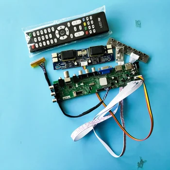 Комплект за LM190E08-TLJ2 USB DVB-T 4 CCFL Цифров панел LCD 1280X1024, HDMI, VGA Платка контролер AV TV 30pin дистанционно управление