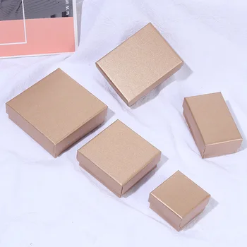 Преносими 24шт картонени кутии за бижута кутия за съхранение на огърлици, гривни, обици, квадратна книжен подарък кутия Преносими 24шт картонени кутии за бижута кутия за съхранение на огърлици, гривни, обици, квадратна книжен подарък кутия 4