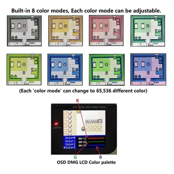36 Цветни Модели osd Голям LCD дисплей V5 С подсветка RIPS V5 За GameBoy конзолата DMG GB DMG И предварително нарязани на корпуса 36 Цветни Модели osd Голям LCD дисплей V5 С подсветка RIPS V5 За GameBoy конзолата DMG GB DMG И предварително нарязани на корпуса 1