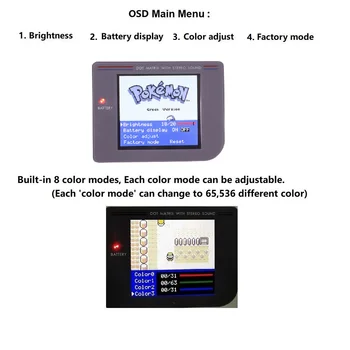36 Цветни Модели osd Голям LCD дисплей V5 С подсветка RIPS V5 За GameBoy конзолата DMG GB DMG И предварително нарязани на корпуса 36 Цветни Модели osd Голям LCD дисплей V5 С подсветка RIPS V5 За GameBoy конзолата DMG GB DMG И предварително нарязани на корпуса 2