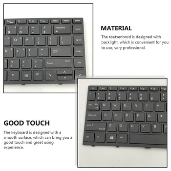 Клавиатура с подсветка за преносими Устройства за въвеждане на офис лаптоп с подсветка за бързо набиране на текст Замяна за HP ProBook 440 G5