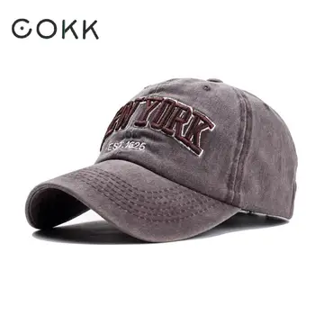 Бейзболни шапки от памук COKK, мъжки шапки с бродерия, шапки за мъже, жени, унисекс, шапка за татко, мъжка шапка за шофьор на камион