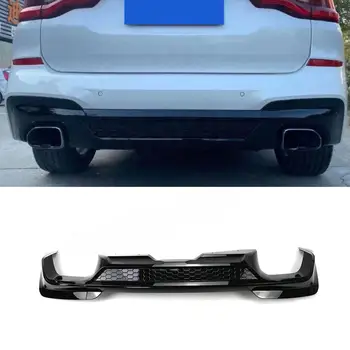 Материал ABS, вид въглеродни влакна, дифузьор за задната броня, удължител за BMW X3M G01 2019-2021