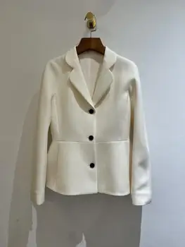 Коприна вълна палто модерен елегантен и изискан, за отслабване, вкусно, меко и комфортно, 2023, лятото, женски, на новост, лидер на продажбите
