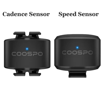 CooSpo Сензор за скорост на мотора, двоен сензор за честотата на въртене, Bluetooth 5.0 ANT + аксесоари за колоездене, за каране на компютъра Garmin, безжичен